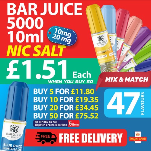 Bar juice 5000 nic salt - salt, e