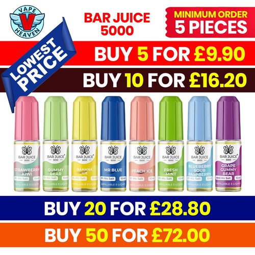 Bar juice 5000 nic salt - nic, e
